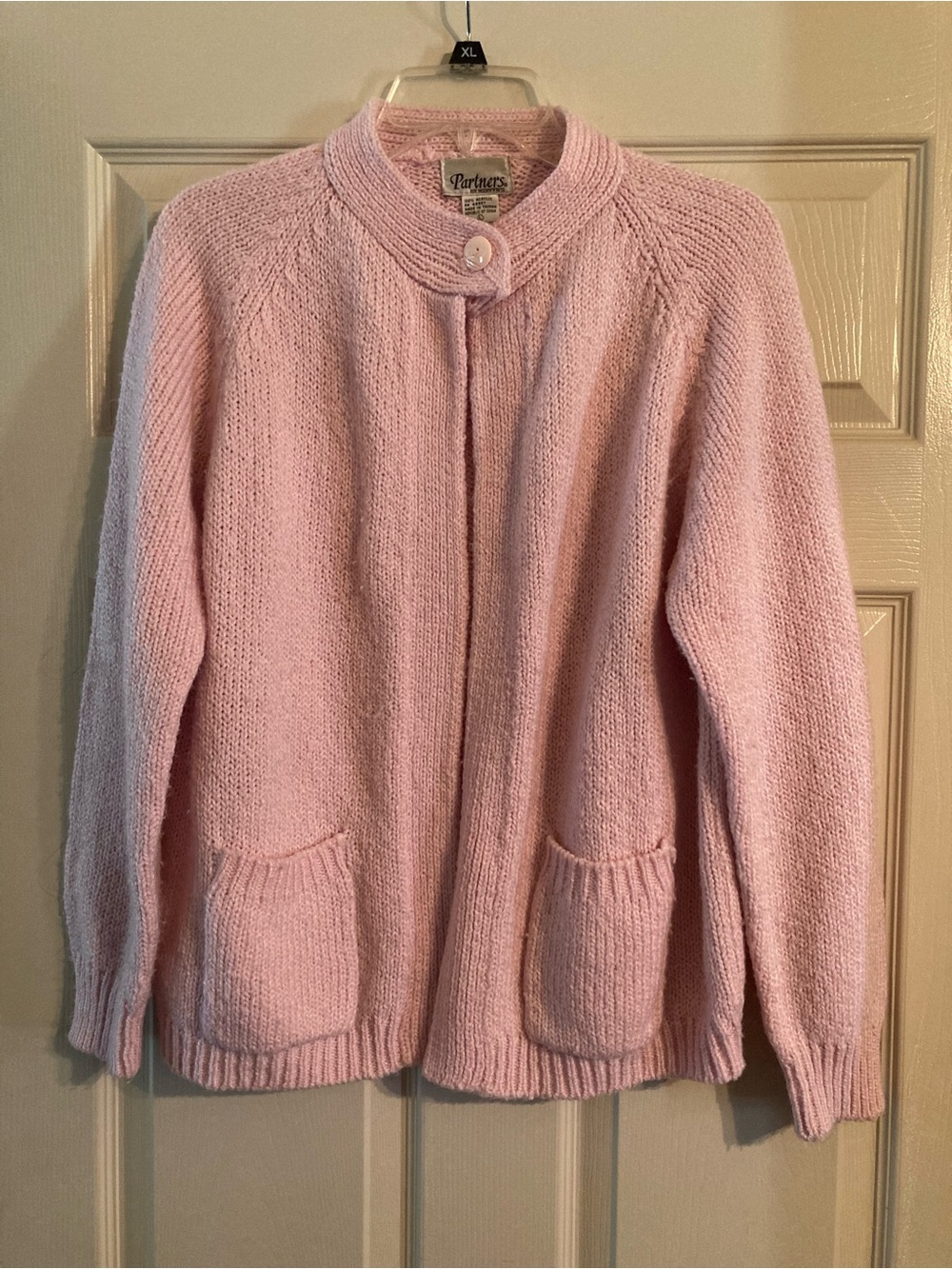 Vintage Soft Pink Knit Cardigan Sweater
